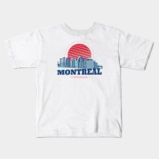 Retro Montreal, Canada Skyline Kids T-Shirt